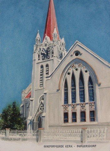 Church exterior, partial view